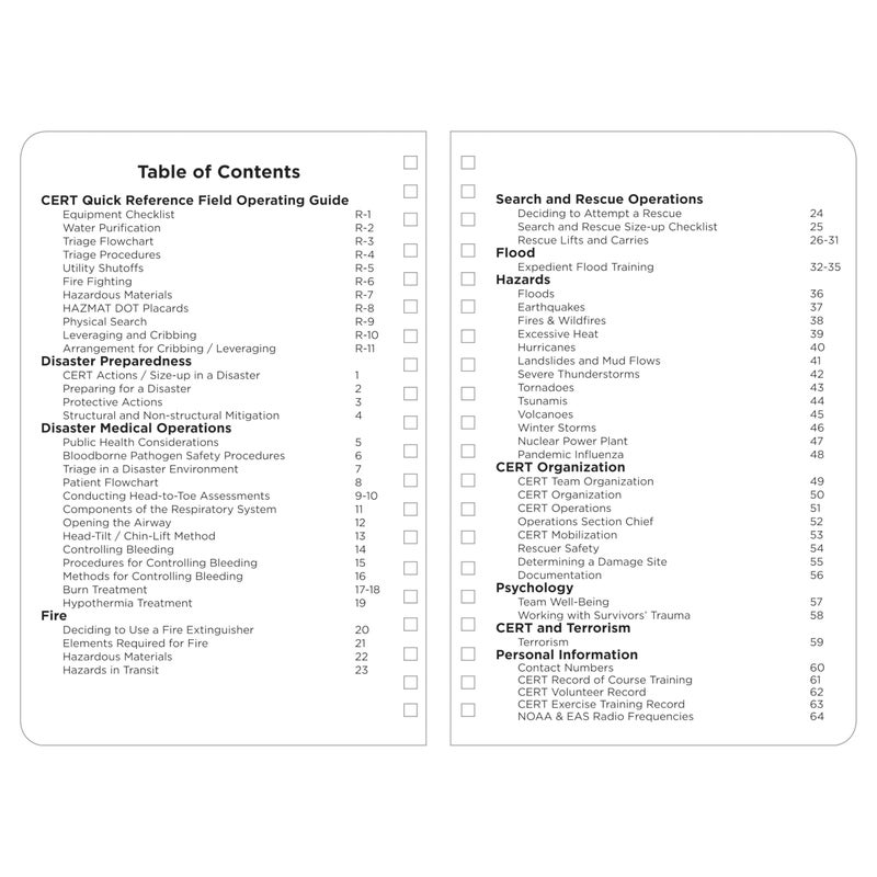 Rite in the Rain Weatherproof Side Spiral Notebook, 4.625" x 7", Yellow Cover, CERT Field Operator's Guide FOG (No. 573) - Image 2
